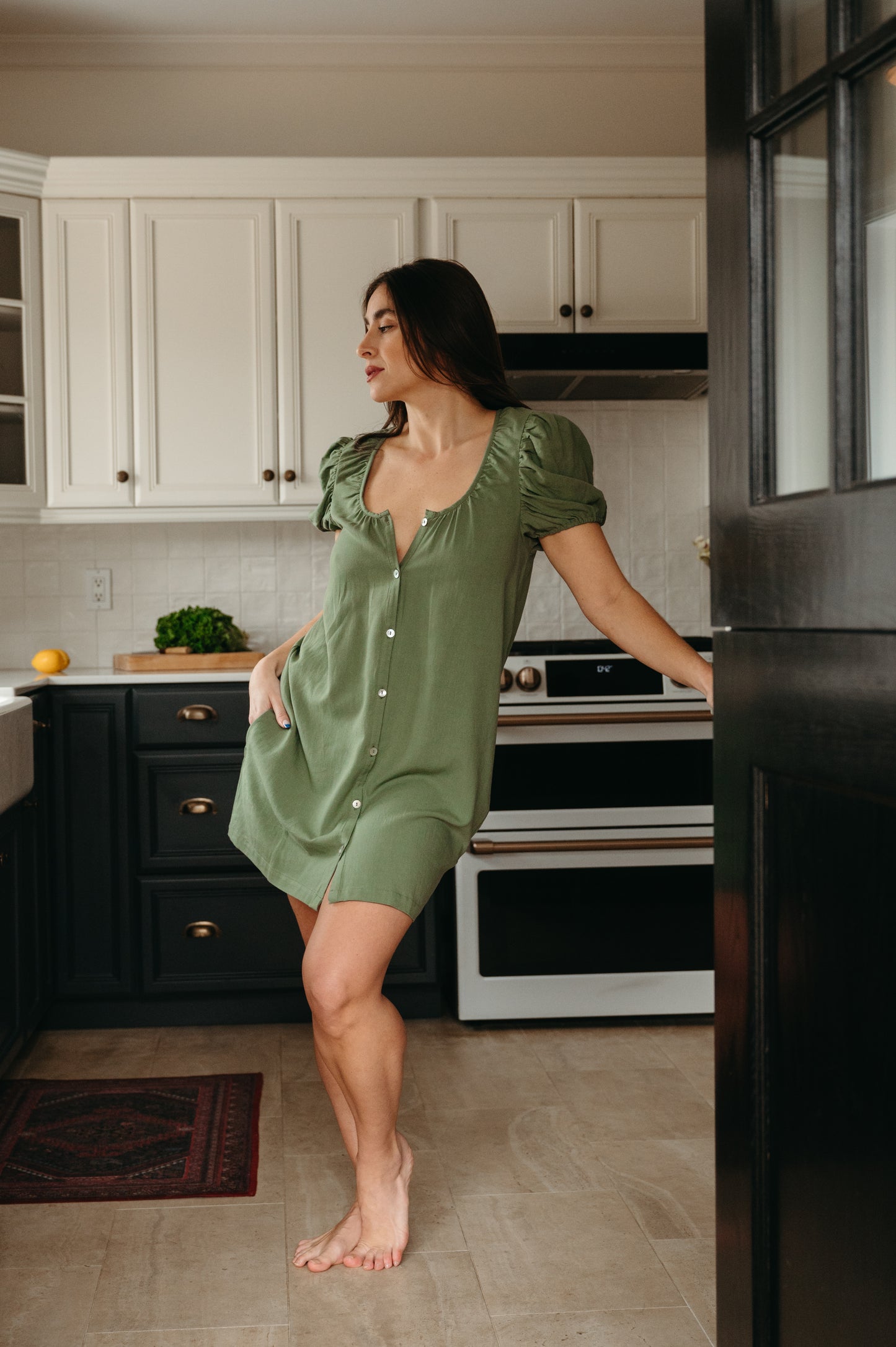 Piper Short Sleeve Linen Dress